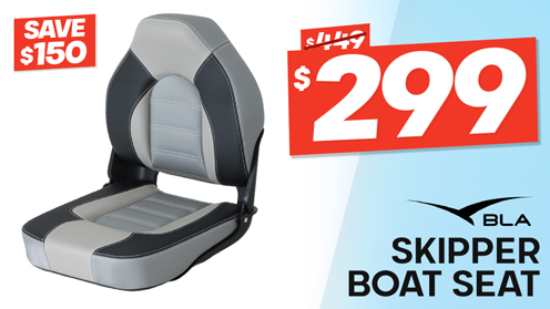 BLA Premium Skipper Boat Seat Charcoal/Grey