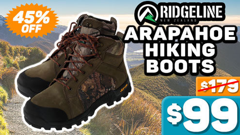 Ridgeline Arapahoe Hiking Boots Olive/Nature Green