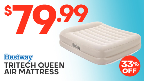 Bestway Tritech Queen Air Mattress with Built-in AC Pump