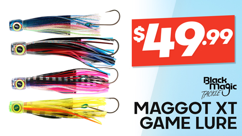 Black Magic Maggot XT Rigged Game Lure 200mm