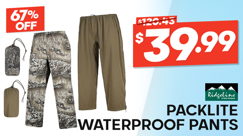 Ridgeline Packlite Mens Waterproof Pants