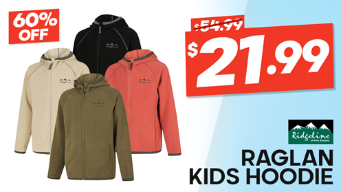 Ridgeline Raglan Kids Hoodie