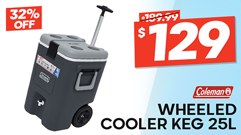 Coleman Daintree Wheeled Cooler Keg and Water Container 25L
