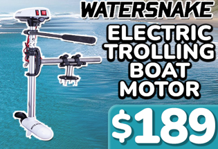 Watersnake ASP T24-SW Electric Trolling Boat Motor with Kayak Bracket