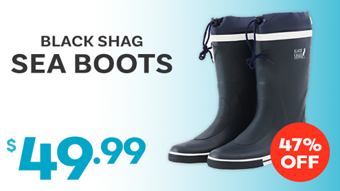 Black Shag Ocean Sea Boots