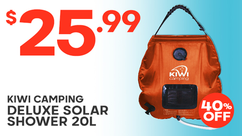 Kiwi Camping Deluxe Solar Shower 20L