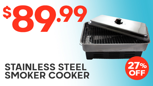 Stainless Steel Smoker Cooker with 2 Burners