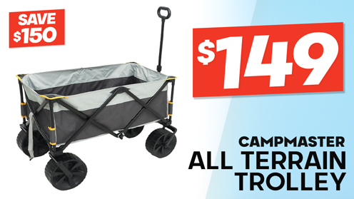 Campmaster All Terrain Beach Cart Trolley - 100kg Capacity