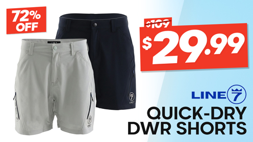 Line 7 Ocean Crew Womens Quick-Dry DWR Shorts