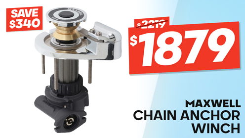 Maxwell 1000 Low Profile Chain Anchor Windlass Winch 8mm 12V 1000W