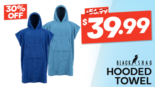 Black Shag Cotton Hooded Towel