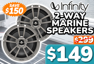 Infinity Reference Multi-Element 2-Way Marine Speakers 6.5in 150W Titanium