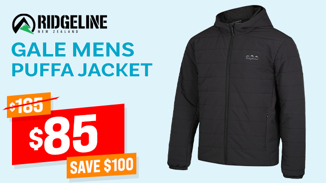 Ridgeline Gale Mens Puffa Jacket Black