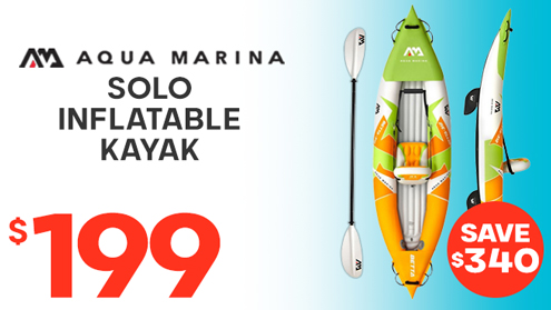 Aqua Marina Betta-312 Leisure Solo Inflatable Kayak with Paddle 10ft 3in