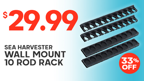 Sea Harvester Wall Mount 10 Rod Rack Qty 2