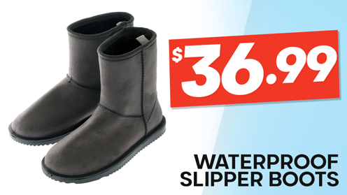 Mens Waterproof Slipper Boots